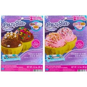 Easy Bake Freezy Ice Cream Refill Mix 2 Pack Chocolate S'mores & Strawberry New